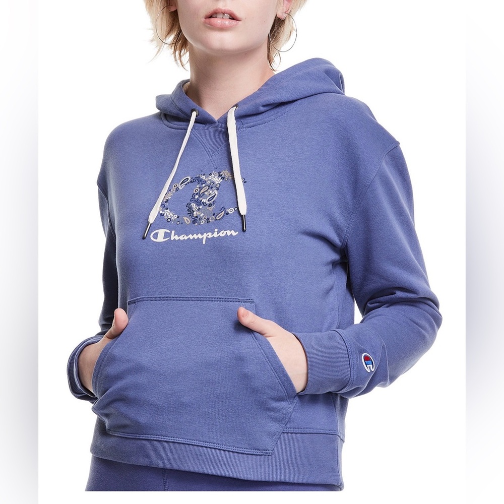 Champion Seven Seas Blue Women’s Hoodie with Paisley logo (Medium)